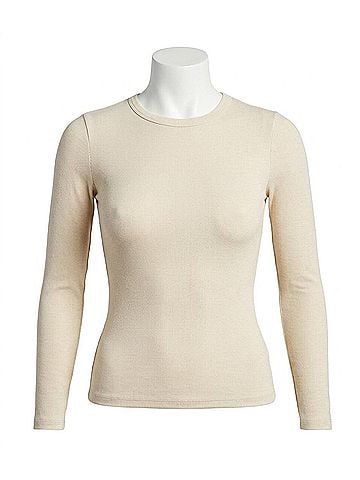 Olivaceous Cassie Long Sleeve Ribbed Top in Light Khaki (view 1)
