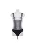 Commando Solid Silver Faux Leather Squareneck Bodysuit in Silver Size XS - photo 1