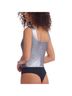 Commando Solid Silver Faux Leather Squareneck Bodysuit in Silver Size XS - photo 3