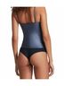 Commando Solid Blue Faux Leather Cami Bodysuit in Galaxy Size S - photo 3