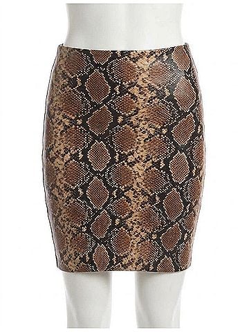 Commando Commando Faux Leather Animal Mini-Skort - Sk15 in Snake (view 1)