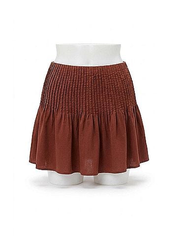 Bella Dahl Pintuck Mini Skirt in Harvest Red (view 1)
