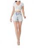 Risen Solid Blue Crossing Over Shorts in Light Acid Size M - photo 2