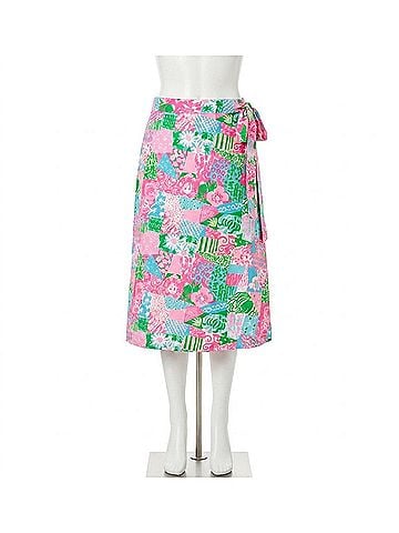 Lilly Pulitzer Constance Reversible Midi Skirt in Crazy Quilt (view 1)