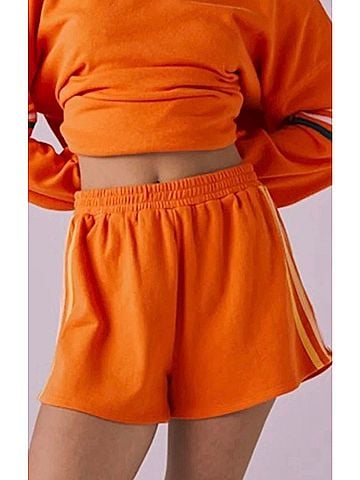 Chaser Neon Strappings Shorts in Coral Orange (view 2)