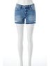 Risen Solid Blue Shadow Low Rise Jean Shorts in Medium Blue Size XL - photo 1
