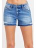 Risen Solid Blue Shadow Low Rise Jean Shorts in Medium Blue Size XL - photo 2