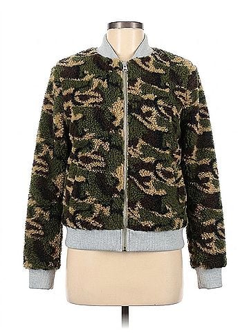 Chaser Faux Fur Bomber Jacket in Camo (view 1)