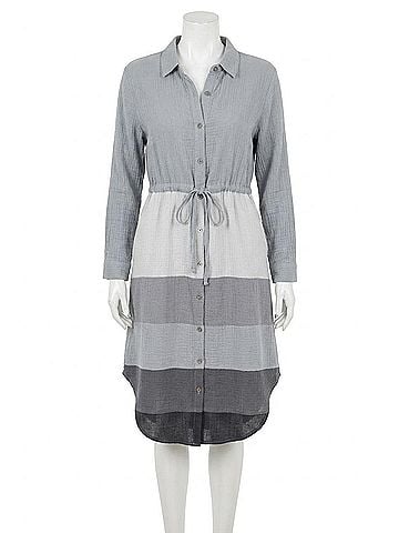 Mystree Colorblock Dress in Blue Mix (view 1)