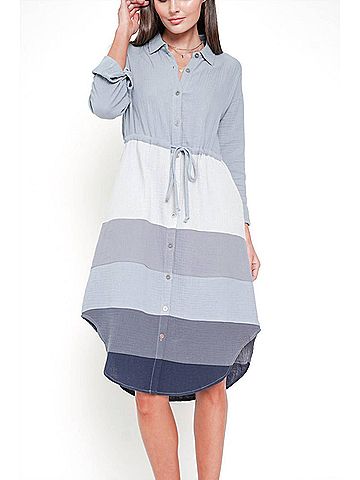 Mystree Colorblock Dress in Blue Mix (view 2)