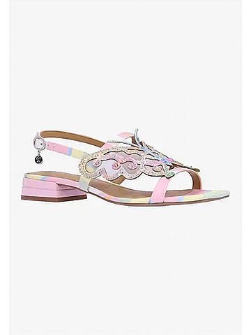 J. Renee Women's Leona Sling Back Sandals in Pastel Multi Fabric (view 2)