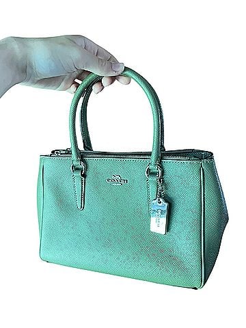Coach sage green mini Coach Surrey Carryall Leather Tote (view 1)