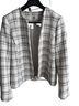 Anne Klein Plaid White Black Blazer Size XL - photo 1