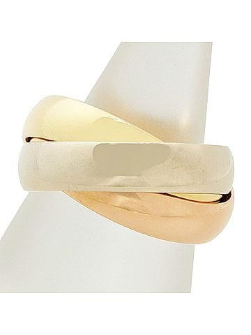 Cartier Cartier Trinity Ring, 14.2g, 18K Yellow Gold, Pink White Size #57 (approx. US), Three-color gold. (view 1)