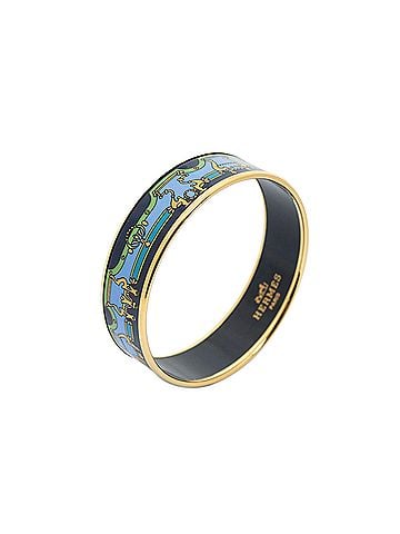 Hermes Leather Goods Enamel Bangle MM (view 1)