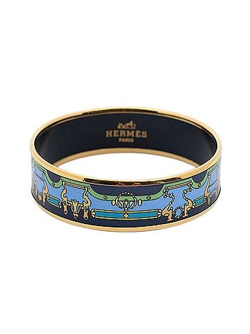 Hermes Leather Goods Enamel Bangle MM (view 2)