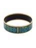 Hermes Leather Goods Teal Enamel Bangle MM One size - photo 3
