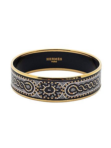 Hermes Leather Goods Enamel Bangle MM (view 2)