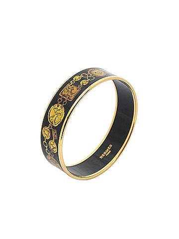 Hermes Leather Goods Enamel Bangle MM (view 1)