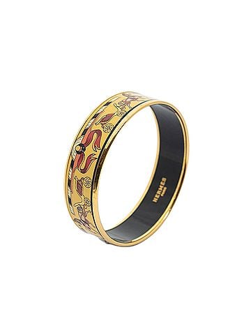 Hermes Leather Goods Enamel Bangle MM (view 1)