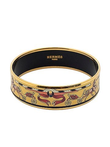 Hermes Leather Goods Enamel Bangle MM (view 2)