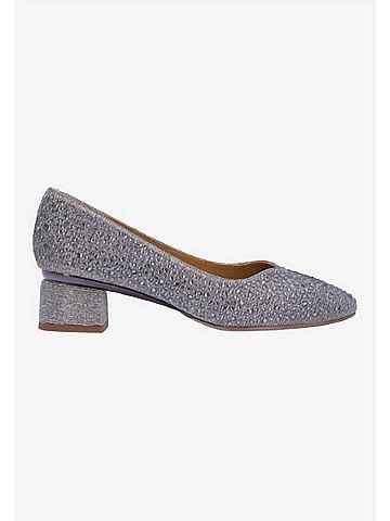 J. Renee Women's Bielle Slip On Pumps in Pewter Glitter/Stones (view 1)