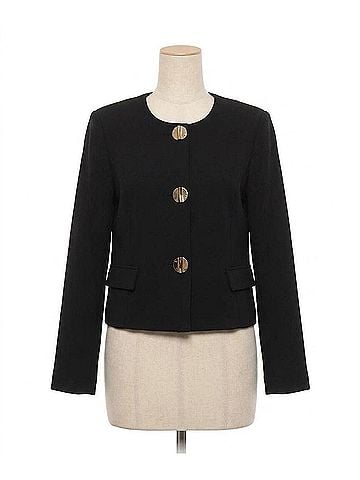 Joseph Ribkoff Long Sleeve Boxy Blazer Jacket in Black (view 1)