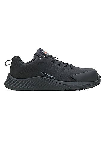 Merrell Women's Moab Flight Carbon Fiber Safety Toe Work Shoes in Black (view 1)