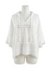 Pol Solid White Summer Pullover Top in White Size L - photo 1