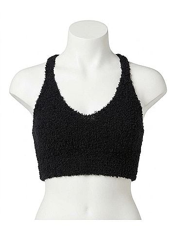 Pol Cozy Bralette in Black (view 1)