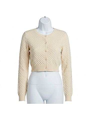 Billabong She Dances Crop Cardigan in White Cap (view 1)