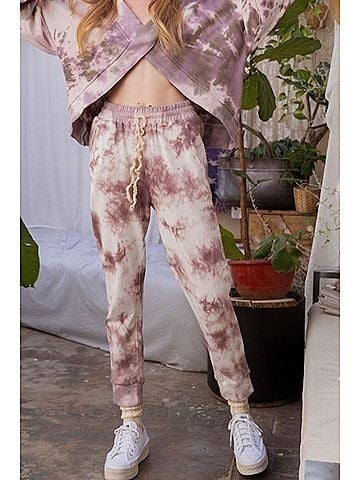 Pol Tie Dye Jogger in Wild Berry Splash (view 2)