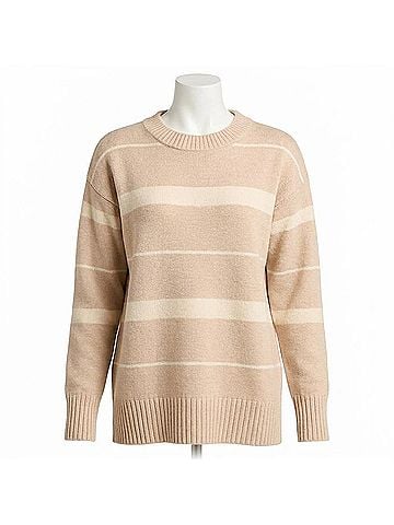 Sanctuary Cozy Striped Sweater in Tan (view 1)