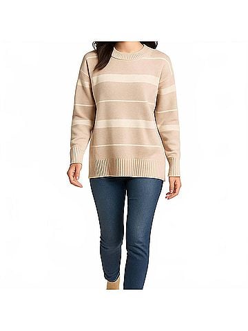 Sanctuary Cozy Striped Sweater in Tan (view 2)