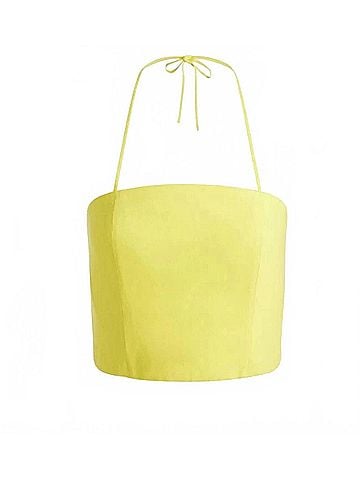 Alice + Olivia Ceresi Bandeau Top in Happy Yellow (view 1)
