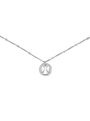Coco + Carmen Women's Guardian Angel Necklace in Silver (view 1)