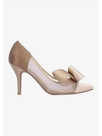 J. Renee Women's Olene Slip On Pumps in Beige Multi Satin/Mesh (view 1)