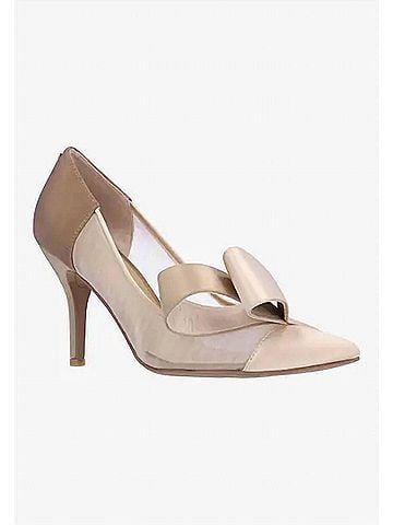 J. Renee Women's Olene Slip On Pumps in Beige Multi Satin/Mesh (view 2)