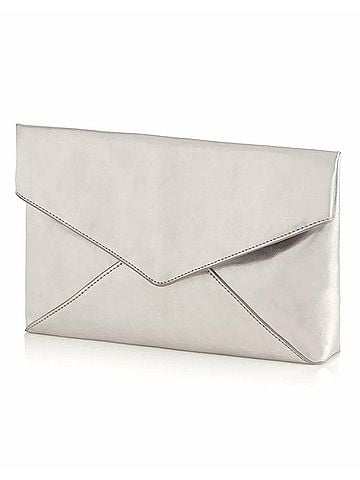 Shiraleah Women's Maddie Envelope Clutch Bag in Silver (view 1)