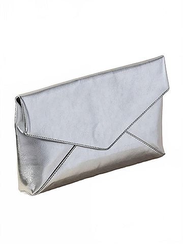 Shiraleah Women's Maddie Envelope Clutch Bag in Silver (view 2)