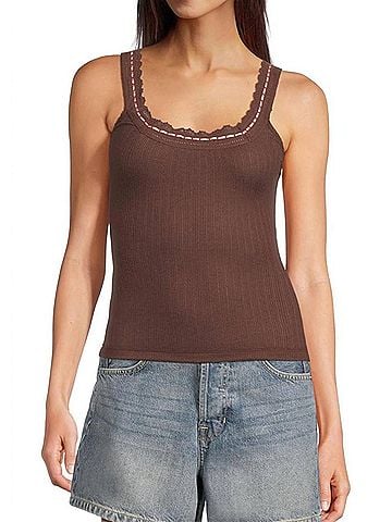 Free People Only You Tank in French Roast (view 2)