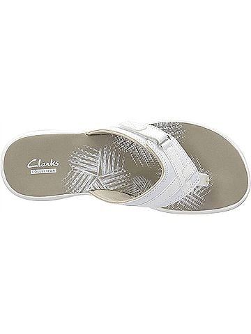 Clarks Women's Breeze Sea Slipper in White (view 2)