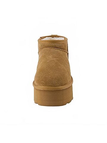 Cushion Aire Womens Hippy Cozy Platform Ankle Boots in Chestnut (view 2)