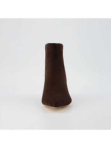 Cushion Aire Women's Barbie Kitten Heel Bootie in Chocolate Microsuede (view 2)