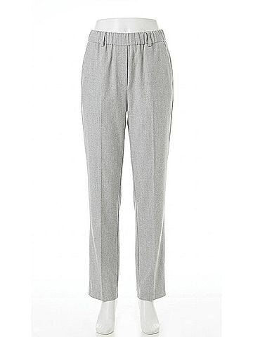 Enza Costa Wool Suiting Pull On Trouser in Light Grey (view 1)