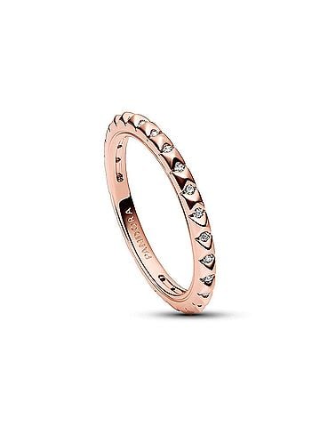 Pandora Women's Me Pyramids Ring in 14k Rose Gold Plating (view 1)