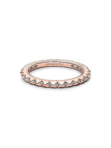 Pandora Women's Me Pyramids Ring in 14k Rose Gold Plating (view 2)