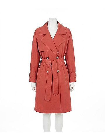 Ichi Ihelova-Ja Trench Coat in Mineral Red (view 1)