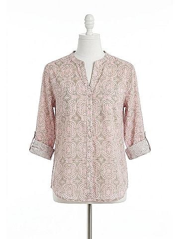 Dylan Roll-Up Sleeve Shirt in Blush (view 1)