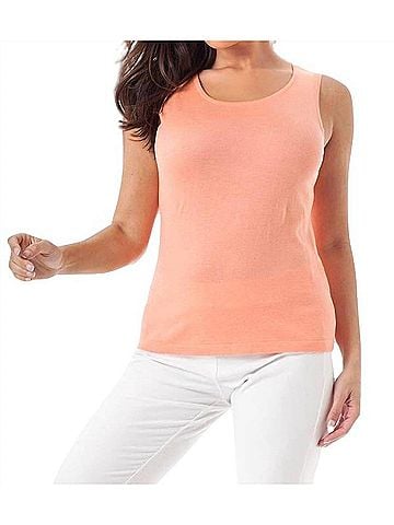 Angel Bra-Friendly Tank Top in Peach (view 2)